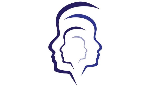 Anima&ccedil;&atilde;o com silhuetas de cara feminina