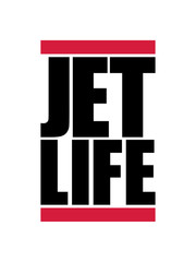 balken ferien flugzeug logo jet life text spruch design jetset leben fliegen urlaub weltreise unterwegs reisen pilot stewardess clipart