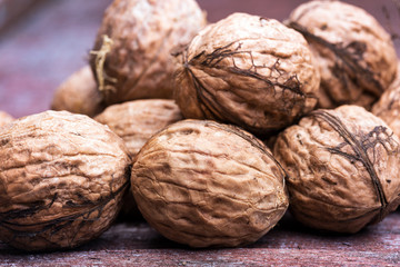 pile of walnuts
