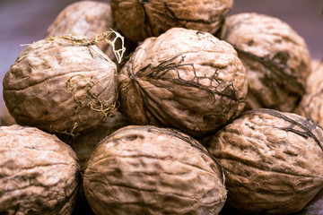 Fototapeta na wymiar pile of walnuts