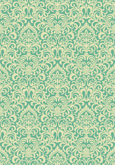 Fototapeta premium Vector Classic Damask Seamless Pattern 