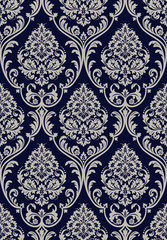 Vector Classic Damask Seamless Pattern 