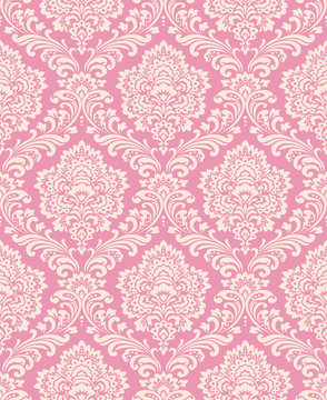Vector Classic Damask Seamless Pattern 