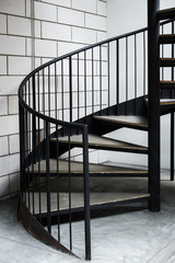 close up of spiral staircase