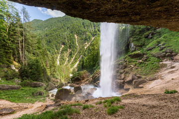 Pericnik Wasserfall im Triglav Nationalpark, Slowenien