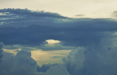landscape of could on sky in evening
