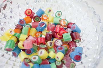 handmade candies in a crystal box