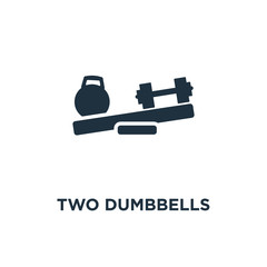 two dumbbells icon