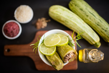 stuffed arabic zucchini food