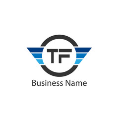 Initial Letter TF Logo Template Design