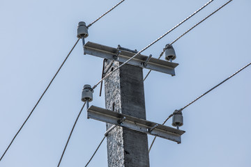 electric pole with wires