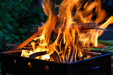Woods on Fire in Barbeque