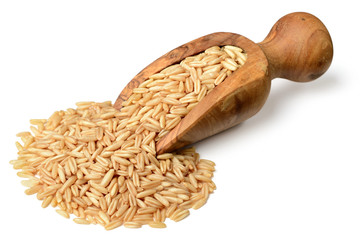 raw oats isolated on the white background