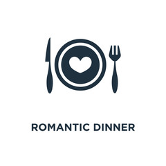 romantic dinner icon