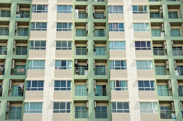 Apartment community of urban residents with limited space.