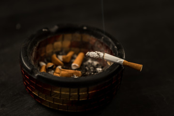 cigarette in an ashtray