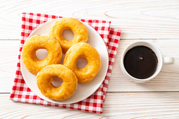 donut with black coffee