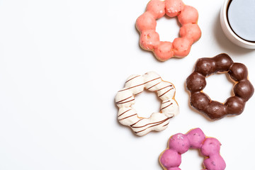 Donut with colorful sprinkles