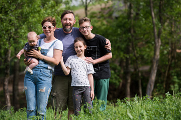 Fototapeta premium hipster family portrait