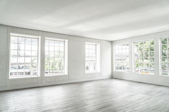 Empty Room With Glass Window