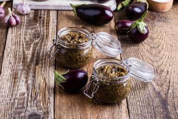 Eggplant preserves, vegetarian vegetable caviar