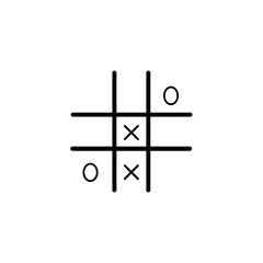 Crosses Tacos game icon - thin lines