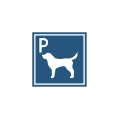 Fototapeta premium Parking sign for dogs