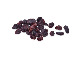 Raisins isolated on white background