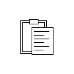 Clipboard icon- thin line