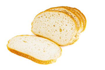 Fresh bread isolated on white background