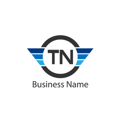 Initial Letter TN Logo Template Design