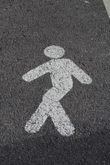 Walking on the asphalt