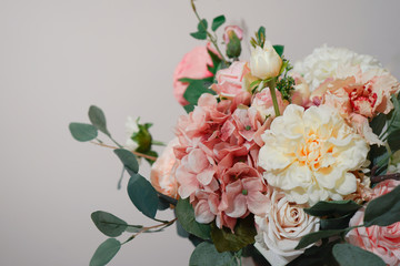 bouquet of flowers on white background