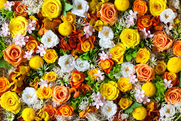 プリザーブドフラワーのクローズアップ