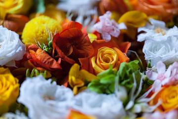 プリザーブドフラワーのクローズアップ