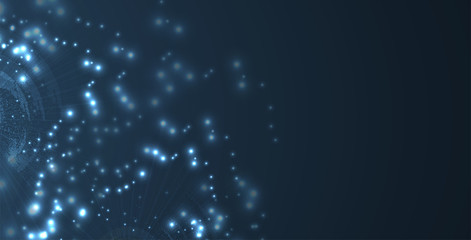 Artificial intelligence. Technology web background. Virtual concept