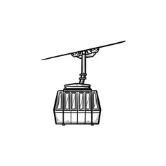 Funicular hand drawn outline doodle icon