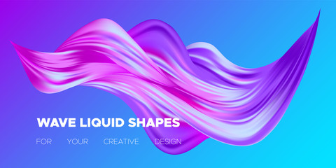 3d Abstract Liquid Colorful Shapes.