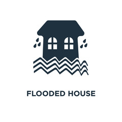 flooded house icon