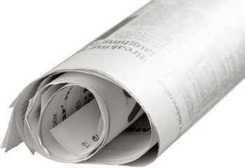 Rolled Newspaper - Isolated