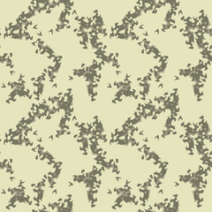 UFO military camouflage seamless pattern in different shades of green color