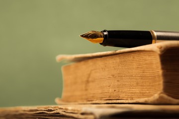 Fountain Pen on Old Book