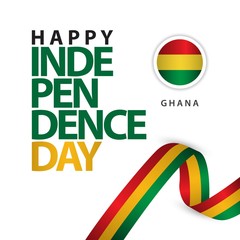 Happy Ghana Independence Day Vector Template Design Illustration