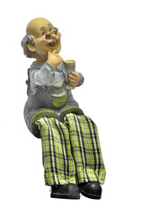 Grandfather on a white background