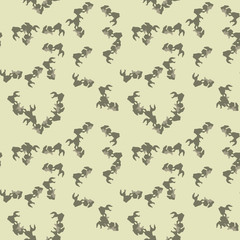 UFO military camouflage seamless pattern in different shades of green color