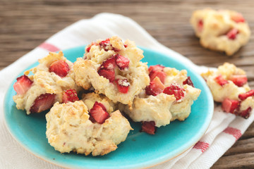 homemade fresh strawberry scones