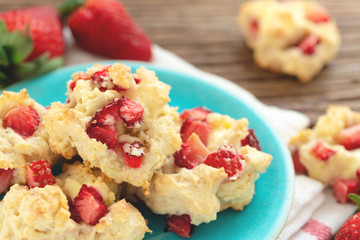 homemade fresh strawberry scones