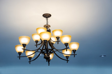 Room Lamp , Classic ornamental lamps create light in the room