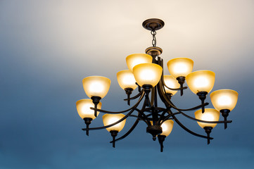 Room Lamp , Classic ornamental lamps create light in the room