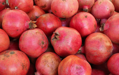 background of pomegranates rich of C Vitamin